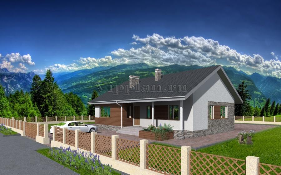 Проект одноэтажного жилого дома